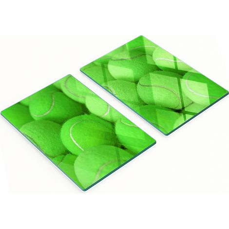 Küchenschneidebretter aus Glas mit Tennisballmotiven, 2 x 40 x 52 cm (1/5)