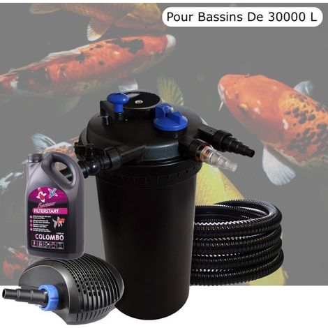 Kit Filtre Pression bassin 18W, + Bactéries Pour Bassins De 30000 L sans poissons (1/5)