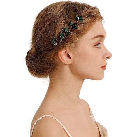 Elegante accesorio para el cabello en forma de U con brillantes diamantes de imitación para (1/4)