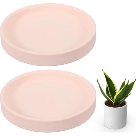 2 Pièces Soucoupes pour Plantes Rondes 4 Pouces Rose Clair (1/5)