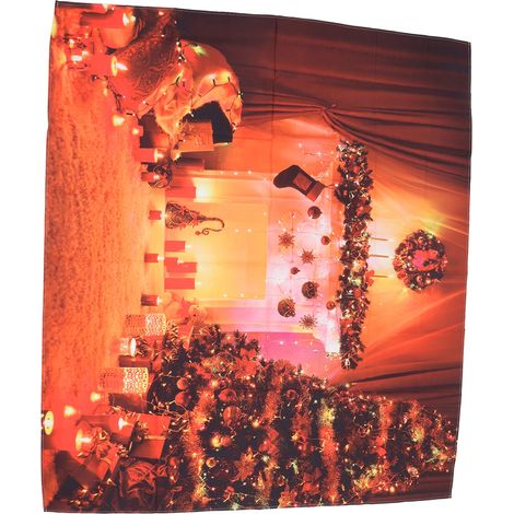 Weihnachtlicher Wandbehang, HD-Druck, farbenfroh, nahtlos, trendig, multifunktional, Hintergrund für Partys und Feiern, Muster 7 (1/5)