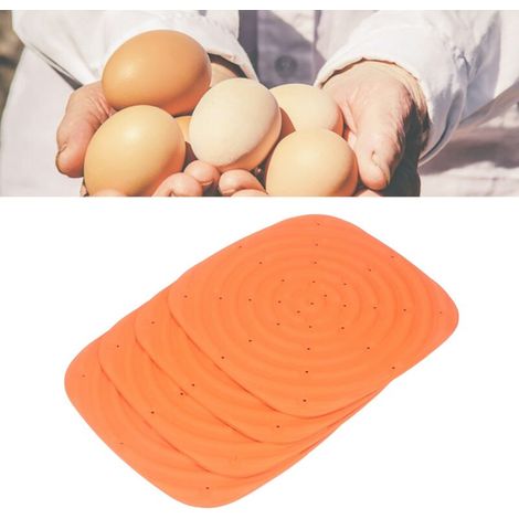 Waschbare Hühnernestmatte (PVC, 30 x 30 cm, 4 Stück, orange) Eiersammelmatte zum Nestbau