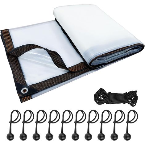 Bâche Transparente Avec Oeillets,2x3m Bâche Imperméable Transparente Avec Élastique De Serrage,Bâche Étanche Transparente,Bâche Transparente Imperméable Pour Extérieur,Serre,Camping,Balcon,Jardin (1/5)