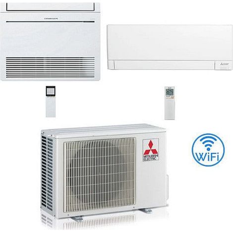 Climatizzatore Condizionatore Mitsubishi R32 Dual Split Inverter MSZ-AY Wifi più Console 9000 + 12000 BTU con U.E. MXZ-2F42VF Classe A+++/A++