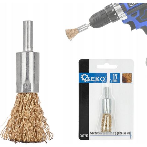 Cepillo wire brush geko alambre ondulado latón 17 mm (1/3)