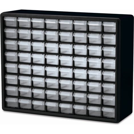 Armoire à tiroirs en plastique pour garage, perles, rangement, boîte à outils pour enseignant, organisateur de maquillage, et plus encore, noir (1/3)
