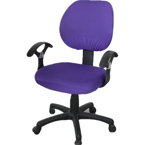 Lot de 2 housses extensibles universelles pour dossier de chaise de bureau rotative, protection anti-poussière et ajustable. (1/5)