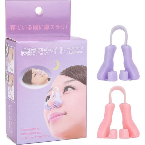 Clip de Soulèvement Nasal en Silicone Portable, pour une Mise en Forme de l'Arête du Nez (Rose-Violet) (1/5)