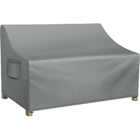 Housse de canapé double terrasse imperméable, housse de canapé double extérieure, 200x94x89cm,gris