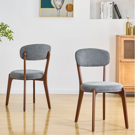 Set de 2 sillas de comedor tapizadas lino OKMYHOME (1/5)