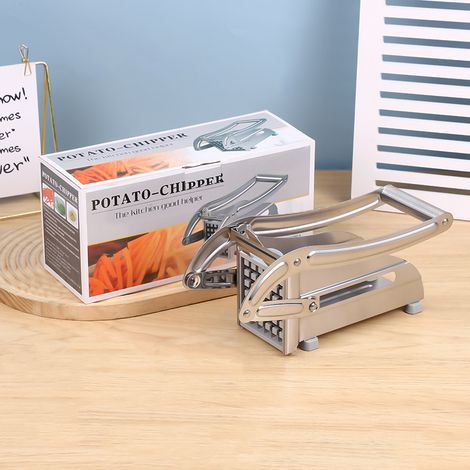 Coupe-frites, coupe-pommes de terre professionnel en acier inoxydable, avec lame et ventouse antidérapante, adapté à la cuisine et aux restaurants