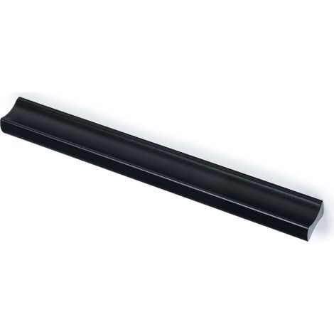 Tirador de mueble tipo asa, modelo 2279, de aluminio con acabado negro mate, 128 mm, blíster 4 uds (1/2)