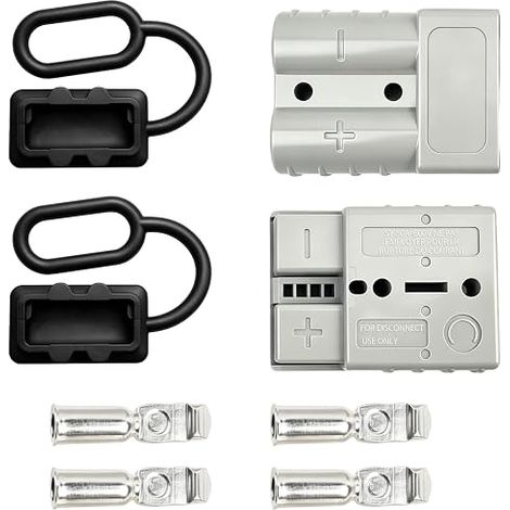 Conector de batería de 50 A y 600 V para Anderson, 2 piezas, enchufe de batería de conexión rápida (1/5)