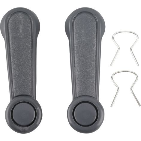 Interior window crank for Toyota Tacoma, T100, Corolla – Set of 2 in grey ABS – Part number 69260 / 89104 (1/5)