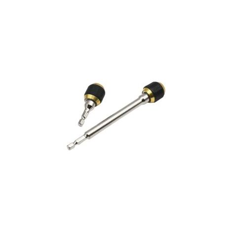 Adattatore per punte da trapano con gambo esagonale in 2 pezzi 60mm/150mm, portapunte a cambio rapido, adattatore convertitore a cambio rapido per avvitatori a prolunga - Crezuo