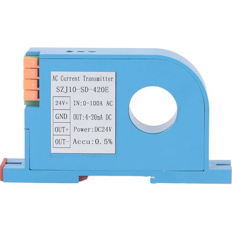 Transmetteur de courant alternatif monophasé 4-20 mA, à sortie perforée, avec interrupteur de détection pour commande PLC. (1/5)