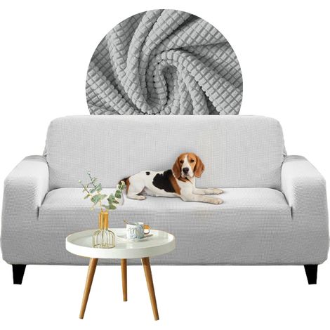 FODERA per divano letto, divano 2 posti, JACQUARD GRIGIO CHIARO