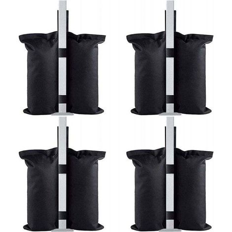 Set mit 4 Pavillongewichten, Industrielle Pavillongewichte 600D, PVC-Innenbeschichtung, Sandsack für Pavillon, Faltpavillon, Markise oder Sonnenschirm (Doppelrohr)