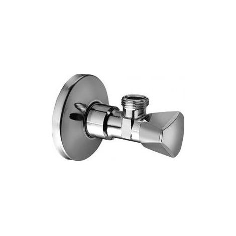 Robinet d'angle 1/2" x 1/2" - chromé - à débit réglable - pour lavabos et robinets de cuisine