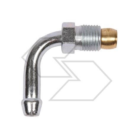 Stahl-Kraftstoffanschluss für Landmaschinen 1/2X20 gebogen 90°.