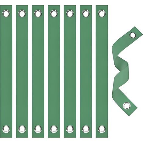 Attaches pour tuteurs d'arbres, sangles de support pour jeunes plants en 8 pièces et protection contre les ouragans, attaches vertes pour redresser les arbres. (1/5)