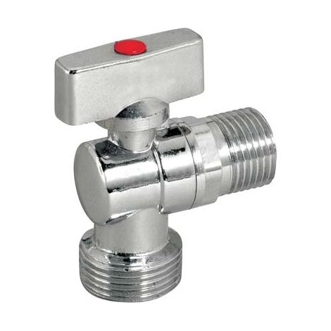 RUBINETTO A SFERA X LAVATRICE - OTTONE CROMATO 1/2MX3/4M- 10 pezzi