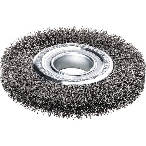 Brosse ronde D.300mm, épaisseur de fil 0,30mm, STA ondulé 35-40mm, 3000tr/min, 1