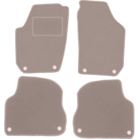 Tappetini in velluto beige per: Skoda Fabia II hatchback, station wagon (2007-2014)