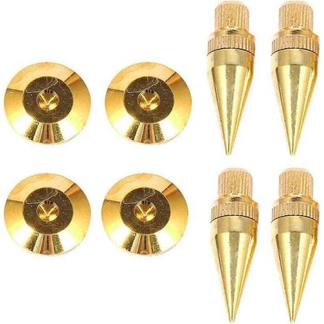 4 Pièces Isolation M6 36mm Plaqué Cuivre Spike Base Pad Pour Haut-Parleur Amplificateur (1/4)