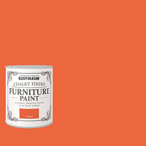 Rust-Oleum Chalk Chalky Furniture Paint Pumpkin 750ML