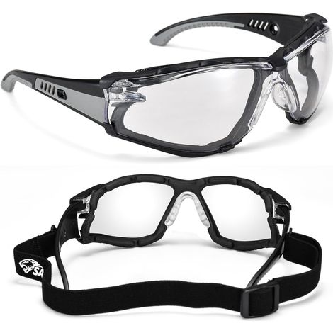 lunettes de sécurité de travail transparentes anti-buée, Anti-rayures, UV 400, résistantes aux chocs. CE EN166 lunettes de protection - pour DIY, chimie de laboratoire, lunettes de sport (1/5)
