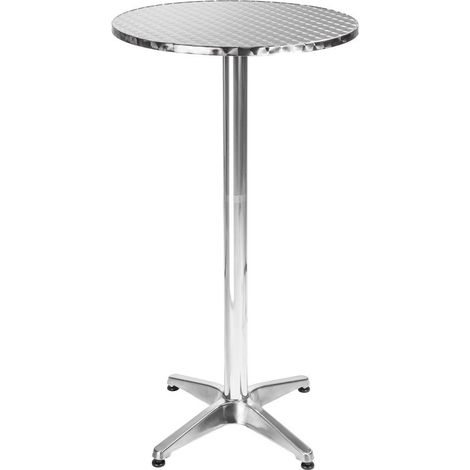 Tavolino Bar Bistrot Alto In Alluminio Rotondo 60x110cm Tavolo Da Giardino Pub (1/5)