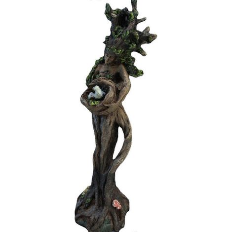 Statue d'homme-arbre et d'oiseau en résine, décoration de bureau --- (1/5)