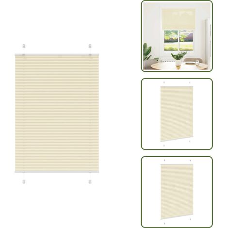 vidaXL Plissee Creme 85x100 cm Stoffbreite 84,4 cm Polyester (1/5)