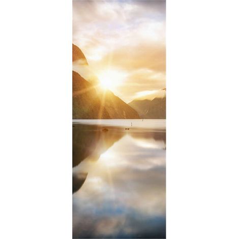 Panneau mural douche en alu-composite VIPANEL - Inspiration Nature Décor Milford - Finition Brillant - 100x255cm (1/5)