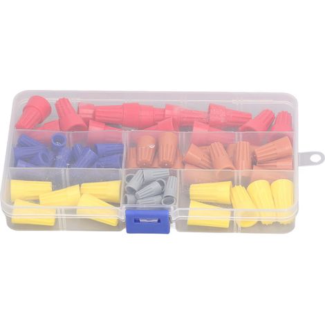 Capuchons de fils électriques PVC ressort torsion bornes à visser assortiment coffret de rangement (1/5)