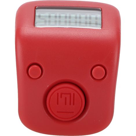 Compteur de perles numériques manuel en forme d'anneau, mini outil de comptage de chants pour la méditation bouddhiste, rouge de bon augure (1/5)