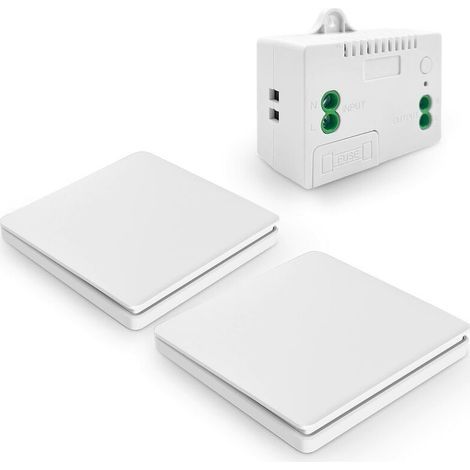 Interrupteur sans fil auto-alimenté – Télécommande étanche pour lumières – Installation facile sans câblage – Compatible Alexa et Google Home (1/5)