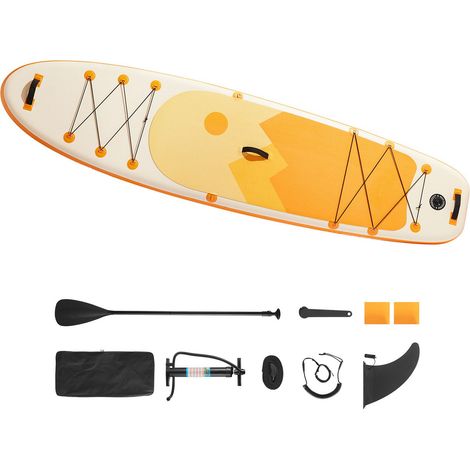 Aufblasbares SUP-Paddleboard 3,53 m x 89 cm x 15 cm, ultraleicht, mit Pumpe, Paddel, Finne, Rucksack und Leash (1/5)