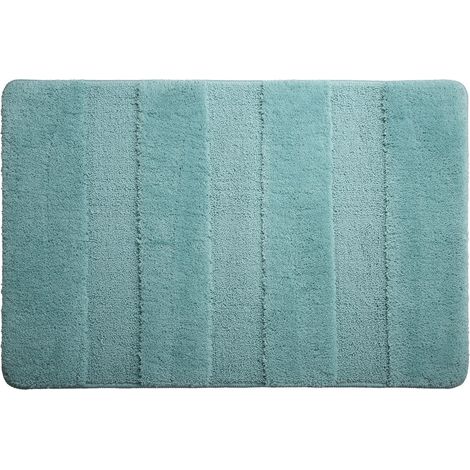 Tapis de salle de bain SERENITY 60x90cm antidérapant, polyester, vert (1/2)