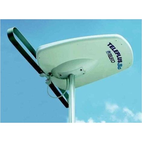 Antenne TV directionnelle 3G avec amplificateur AT412 5G – Fixation zamak robuste – Câble coaxial 5m – Gain UHF 36dB – Teleco