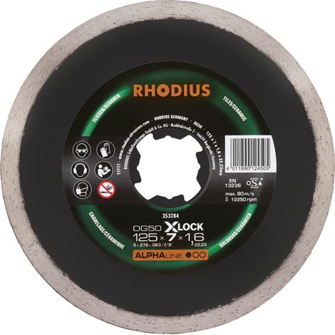 Disque de tronçonnage diamant Rhodius DG50 X-LOCK