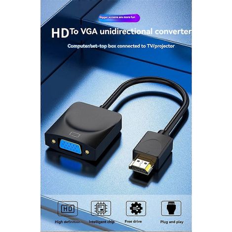 Compatible avec les adaptateurs VGA mâles et femelles (convertisseur vidéo). (1/5)