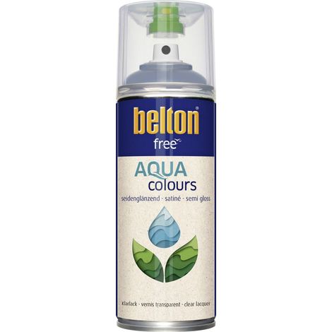 belton free Lackspray AQUAcolours 400 ml Klarlack seidenglanz Sprühlacke (1/2)