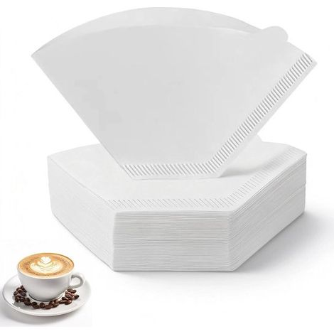 200 filtri di carta per caffè, a forma di V, filtro per caffè, misura 1, filtro per caffè, cono, accessori per macchine da caffè, tazza filtro (1-2 tazze)