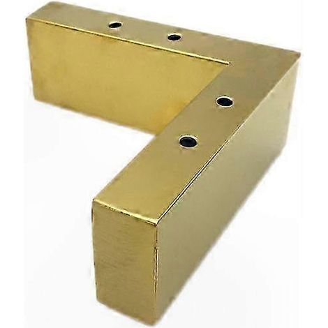 Pieds de canapé en acier inoxydable de 5,5 cm / pieds de support de table de chevet surélevés / pieds en forme de L7 (or brossé) (1/5)