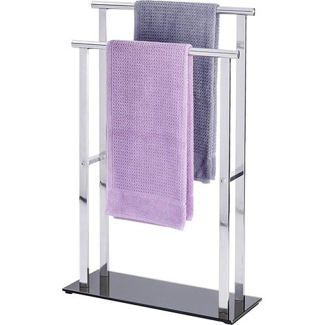 Handtuchhalter LAVA - 2 Arm, Edelstahl, Glänzend WENKO 50 x 82 x 20 cm