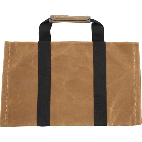 Sac de transport de bûches en toile cirée, porte-bûches avec poignées pour usage extérieur et intérieur (1/5)