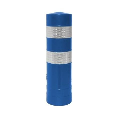 BALIZA CILINDRICA ESTANDAR D.20X75CM AZUL JG INCLU. TORNILLERIA - METALICAS JULIO GARC