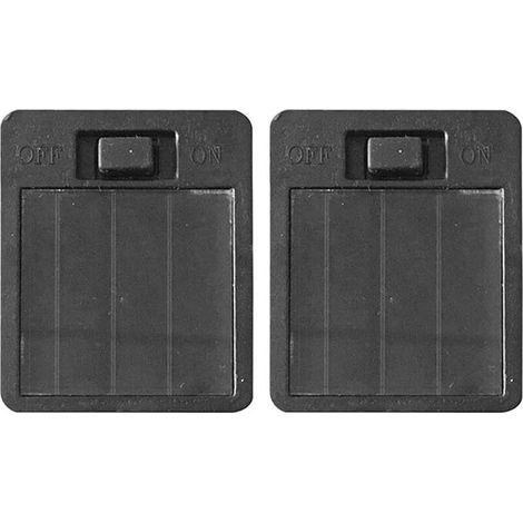 Set mit 2 Ersatz-Solarbatterieboxen für hängende Solarleuchten, schwarz (1/5)